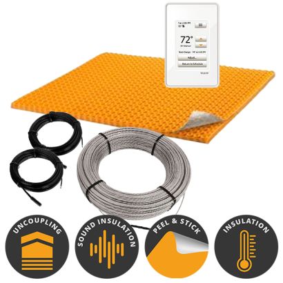 Schluter DITRA-HEAT Kit with 27 sq ft Cable, 43 sq ft Membrane