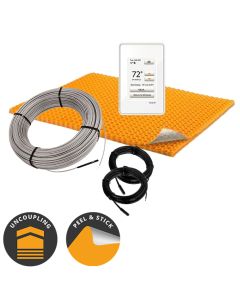 Complete Cable Kits | Schluter DITRA-HEAT Kit with 16 sq ft Cable, 25 sq ft PEEL & STICK Membrane, Touchscreen Programmable Thermostat (120V)