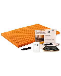 Complete Cable Kits | Schluter DITRA-HEAT Kit with 38 sq ft Cable, 60 sq ft Membrane, Non-Programmable Thermostat (120V)