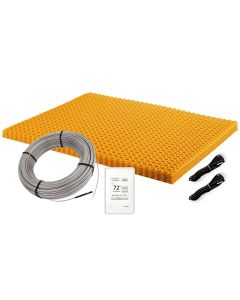 DITRA-HEAT Kits | Schluter DITRA-HEAT WiFi Kit with 38 sq ft Cable, 60 sq ft Membrane, WiFi Touch Programmable Thermostat (120V)