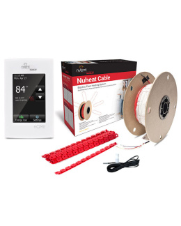 Nuheat Cable Kit with 8 sq ft Cable, Touchscreen Programmable Thermostat (120V)