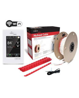 Nuheat Cable Kit with 240 sq ft Cable, WiFi Touchscreen Programmable Thermostat (240V)