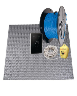 Electric Radiant Floor Heating | WarmWire WiFi + Voice Kit with 60 Sq Ft Cable, 80 Sq Ft HeatMatrix Membrane (120V)