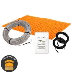 Schluter DITRA-HEAT Kit with 51 sq ft Cable, 77 sq ft Membrane, Touchscreen Programmable Thermostat (120V)
